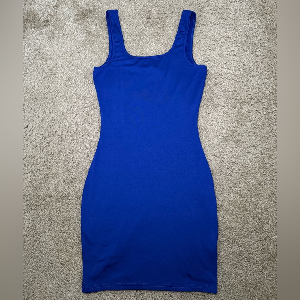 Blue Bodycon Form-Fitting Dress